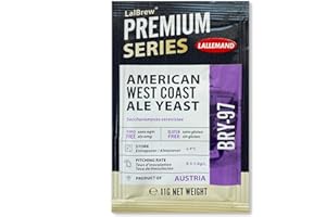 Lallemand BRY-97 Bierhefe, Brauhefe, 11g Trockenhefe, für Ale, Pale Ale, IPA, Stout. Klassische Hefe mit neutralem Geschmack. Ideal für Hobbybrauer