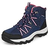 LARGERED Stivali da donna alla caviglia impermeabili, scarpe trekking donna, traspiranti, antiscivolo, leggeri, da trekking, 