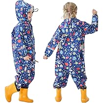 Impermeabile Bambini Con Cappuccio | Tuta Antipioggia Unisex | Leggero E Antivento | 1-8 Anni - Foto 4