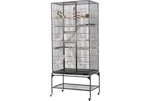 Yaheetech Large African Grey Parrot Bird Cage for Budgies/Conures/Parakeets with Detachable Stand