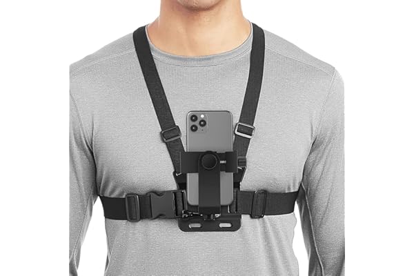 Quikprof Adjustable Chest Mount for Mobile Phone, All Action Cameras Chest Mobile Holder Chest Mobile Holder for vlogging Chest Mount for Mobile and Action Cameras