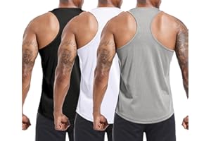 Holure 3er Pack Tank Top Herren, Achselshirts Sport Ärmelloses Shirt Unterhemd Fitness Sleeveless T-Shirt für Training Fitness Bodybuilding Vest