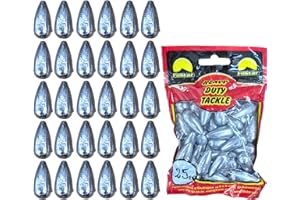 Pro FILSTAR Inline Plomos Pesca 30 x 25g - Plomos de Pesca en Línea – Set Pescar - Plomo Pesca Carpa - Carpfishing Pesca Accesorios - Fishing Kit de Pesca Completo Mar - Aparejos de Pesca Fondo
