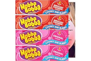 Bubble Gum Bundle With Hubba Bubba Gum 2x Seriously Strawberry, 2x Original and JenBurr Leaflet