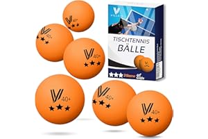 Villkin Piłki do tenisa stołowego, 3 gwiazdki, 40 + 24 sztuki, trwałe piłki do ping ponga, piłki do tenisa stołowego do spędzania wolnego czasu i na zawody, piłka do tenisa stołowego 40 mm