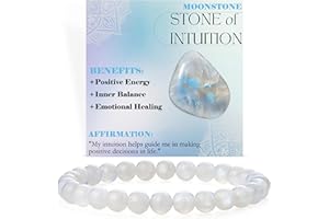 Bivei Perlenarmband für Frauen 6mm Semi Precious Natural Stone Stretch elastischen Schmuck Yoga Geschenke