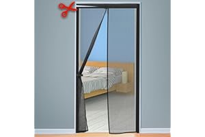 HONGTAISHENG Magnet Fliegengitter Balkontür - XBorder 90×200CM - Kratzfest Insektenschutz Tür - Magnetvorhang Fliegenschutz Terassentür - Mückenschutz Türvorhang Kellertür - Fliegenvorhang