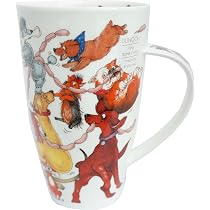 Dunoon Henley Teetasse Aus Feinstem Knochenporzellan - 600 Ml, Rosa Rosabunda Design