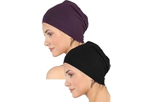 Deresina Bambus Schlafmütze, Chemo Kopfbedeckung, Dünne Mütze Einzelschicht, Atmungsaktive Schlafhaube, Beanie für Damen & Herren, Haarhaube bei Haarverlust, Chemotherapie Kopftücher, Alltagsmütze