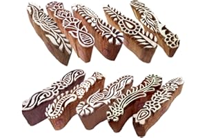 ROYAL KRAFT Tessuto Legno Stampa Creativo Bordo Disegno Blocco Timbri (Set di 10)