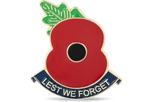THE ROYAL BRITISH LEGION Royal British Legion Lest We Forget Scroll Poppy Pin SNL