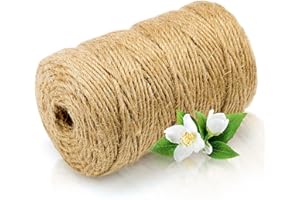 ‎ABIO Abio Jute-Schnur 50m 2-3mm Jutegarn 50m Schnur reissfest 100% Natur Jute Kordel Deko Paketschnur Naturfaser Dekoration Verpackung Bindegarn Hanfschnur Spagat Hanfband Juteband