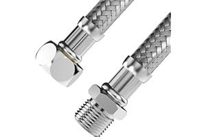 VARIOSAN Wąż pancerny przedłużacz do pralki i zmywarki 17703, 1,50 m, gwint zewnętrzny 3/4" AG x 3/4" ÜWM, płaszcz ze stali nierdzewnej, certyfikat DVGW, woda pitna