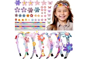 ‎FULLOVE Fullove Mädchen Haarreif Fasching 6-12 Jahre,Bastelset Blumen Accessoires Karneval Geschenk für Kinder Mädchen (6 pcs)