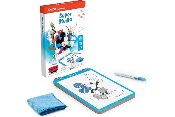 Osmo - Super Studio Disney Mickey Mouse & Friends - Ages 5-11 - Learn to Draw - For iPad or Fire Tablet (Osmo Base Required)