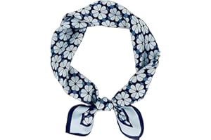 LSHARON SILK 100% Mulberry Silk Scarf Lightweight Neck Scarf - 53x53cm - Digital Printed Small Square Wraps Pure Silk Scarves Natural Silk Neckerchief Headscarf Gift for Women Men