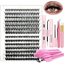RITALASH DIY Wimpernverlängerung – Set Mit 280 Büscheln, Kleber & Applikator