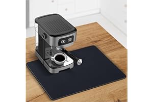 Creative Corner Tappetino Macchina Caffe 30x40 Nero, Tappetino Scolapiatti Assorbente Cucina, Tappeto Macchina Caffe
