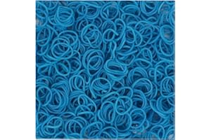 Lily Collection 200 Loom Bands Bänder Gummibänder 5500 Starter Set Anhänger Charms Perlen DIY (200 x Hellblau)