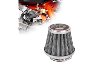RUTU Doppelschicht Stahl Filter Luftfilter 38MM für Motorrad ATV -Silber