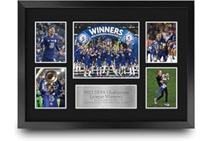 HWC Trading FR A3 Champions League Winners 2021 Printed Memorabilia Signed Autograph Photograph Display for Football Fans and Supporters - A3 Framed