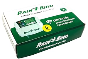 RAIN BIRD Programador de riego de 6 estaciones ZRZ006E - ESP-RZXe de uso en interiores. Compatible con módulo estándar Wifi LNK. Incluye transformador y manual de instrucciones.