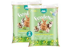 Best Friend - Lettiera Furrletto in Tutolo di Mais per piccoli animali, roditori e rettili. Sabbia Super Assorbente, Naturale e Senza additivi chimici | Limone, 2 pezzi - 12L