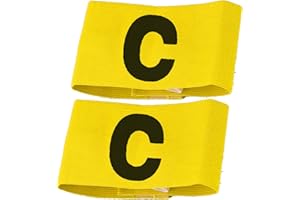 TROTH Captain's Armbands - Adult & Youths Elastic Sports Arm Band - Adjustable Captain Armbands for Football, Soccer, Hockey, Rugby etc.