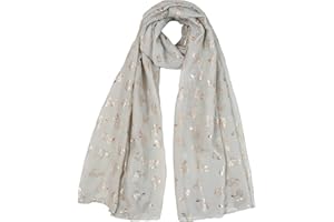 CLAUDIA&JASON Claudia & Jason® New Glitter Shimmer Rose Gold Animal Rabbit Scarf Wraps Shawl Soft Scarves Wrap