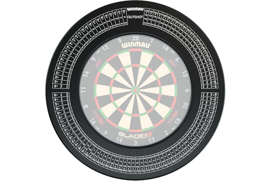 WINMAU Dartboard Surround Ring Xtreme, Outshot, MvG, Wall Protector- Durable Backboard for Dart Boards- Darts Accessory for Starters & Advanced Players- Multiple Colors