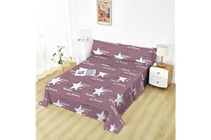 HOMEYA - Juego de sábana Cama 90cm - Juego de 3 Piezas - sábana encimera 165x260, Bajera Ajustable 90x190, Funda Almohada 45x110, Estampada