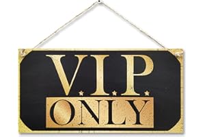 CARISPIBET V.I.P. Only Home cartelli decorativi da appendere per la casa, decorazione da parete, targa di benvenuto 15,2 x 30,5 cm