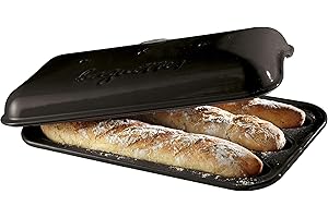 Emile Henry EH799506 Baguettes Stampo con Imballaggio Rinforzato, Carbone