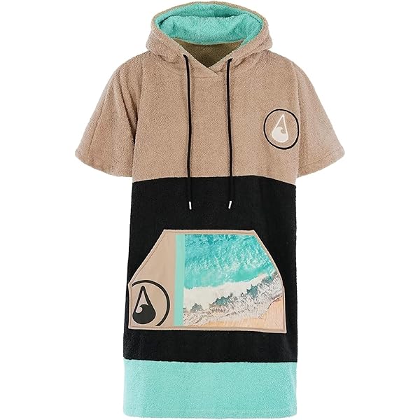 Poncho De Bain Heré Mood En Coton - Ultra Léger, Séchage Rapide, Pour Plage, Piscine, Sauna, Voyage, Tailles L-XL