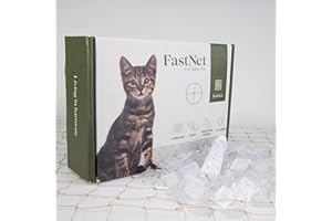 BIRD-TECH TM Bird-Tech - Rete da Balcone per Gatti e Uccelli, Colore Pietra + 50 Ganci + 1 Tubo di Silicone da 80 ml