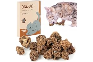 OSDUE Natural Cat Chews Silver Vine, 40 g Suszonych Owoców, Kulki do Żucia dla Kotów, Pielęgnacja Zębów, Naturalna Kocimiętka dla Kociąt Ząbkujących i Łagodzące Stres