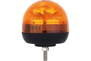 ‎ADLUMINIS AdLuminis LED Rundumleuchte Orange Mit Aufschraubsockel M12 Gewinde, 12V und 24V Spannung, Blinkleuchte Warnleuchte für Straßenverkehr KFZ