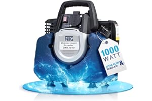 NTG generatore di corrente inverter, volume del serbatoio 3l, generatore fino a 1000W, piccolo e maneggevole con maniglia per il trasporto, autonomia fino a 4h, 65 dB(A) silenzioso, benzina