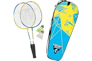 Talbot Torro Set de Badminton 2-Attacker Junior, pour Enfants, 2 Raquettes Raccourcies 53 cm, 2 Volants, dans Un Sac Précieux, 449501