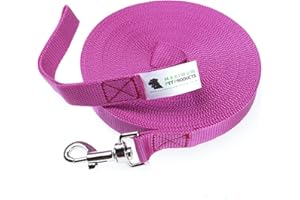 Maximum Pet Products Dog Training Lead (50ft/15m, Fuchsia)