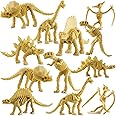 Bedwina Dinosaur Fossil Skeleton - (Pack of 24) 3.7 Inch Assorted Plastic Dino Figure Bones for Kids Science Dig Kit, Sensory Bins, Digging Sandbox Play Toys, Dinosaur Party Favors, and Decorations