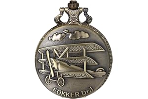 JewelryWe Orologio da Tasca Vintage. Orologio stile retro con quadrante rotondo,Disegno da scelta,Regalo per Ragazzi Uomo Donna Anziani