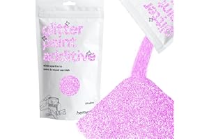 Hemway Glitter Paint Additive 100g / 3.5oz Crystals for Acrylic Emulsion Paint - Interior Wall, Furniture, Ceiling, Wood, Varnish, Matte - Ultrafine (1/128" 0.008" 0.2mm) - Lavender Purple