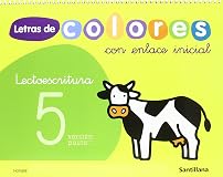 Letras de colores, lectoescritura, Educación Infantil. Cuaderno 5