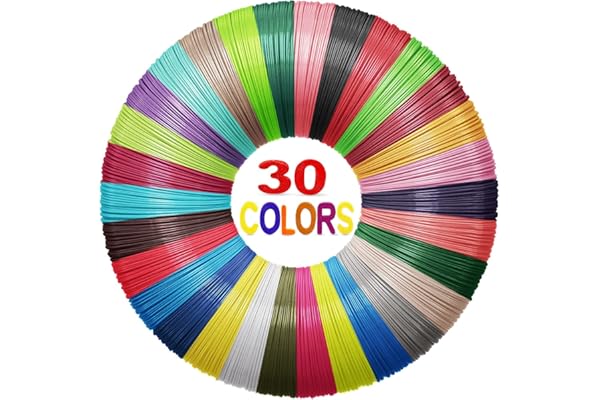 Yungden Filamento PLA para Bolígrafo 3D, 30 Colores Lapiz 3D 1,75mm Filamento, Recargas Boli 3D, Utilizado con MYNT3D, SCRIB3D, Saywe, yummici, Acdolf Pluma de Impresión 3D(Boli 3D no Incluido)