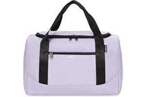 ECOHUB Bolsa de Viaje 40x20x25 Ryanair Maletas de Viaje Equipaje de Mano Plegable Bolso de Viaje para Avión Mujer Bolsas de Deporte Bolso Maternidad Ecológico Maletas Viaje Cabina(ViolaChiaro)