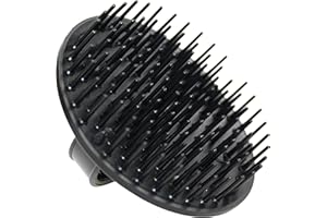 Jack Dean by Denman (Black) Scalp Massager and Detangling Hair Brush for Thick or Thin Hair, Curly or Straight Hair - use in the Shower or Bath - Head and Beard Scrubber - For Women and Men, D6