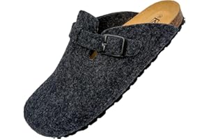 GONKOS®, Zuecos de Lana Virgen, Plantilla Anatómica de Piel y Corcho Natural, Zuecos de Fieltro, Pantuflas Fieltro Hombre y Mujer, Zapatillas Casa Confortables de Calidad, Hechas a Mano en España