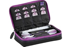 CASEMASTER BY GLD PRODUCTS Casemaster Plazma Dart Case for Soft and Steel Tip Darts, Holds 3 Darts and Features Built-In Storage Tube and Pockets for Flights, Tips, Shafts, and Personal Items