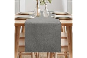 ARVOV Tischläufer, Wasserdicht Tischläufer, Tischläufer Modern, Läufer Tisch, Tischläufer Frühling Modern, Grün Tischläufer für Draussen Balkon Drinnen Party Dekoration (Dunkelgrau, 40 x 240 cm)